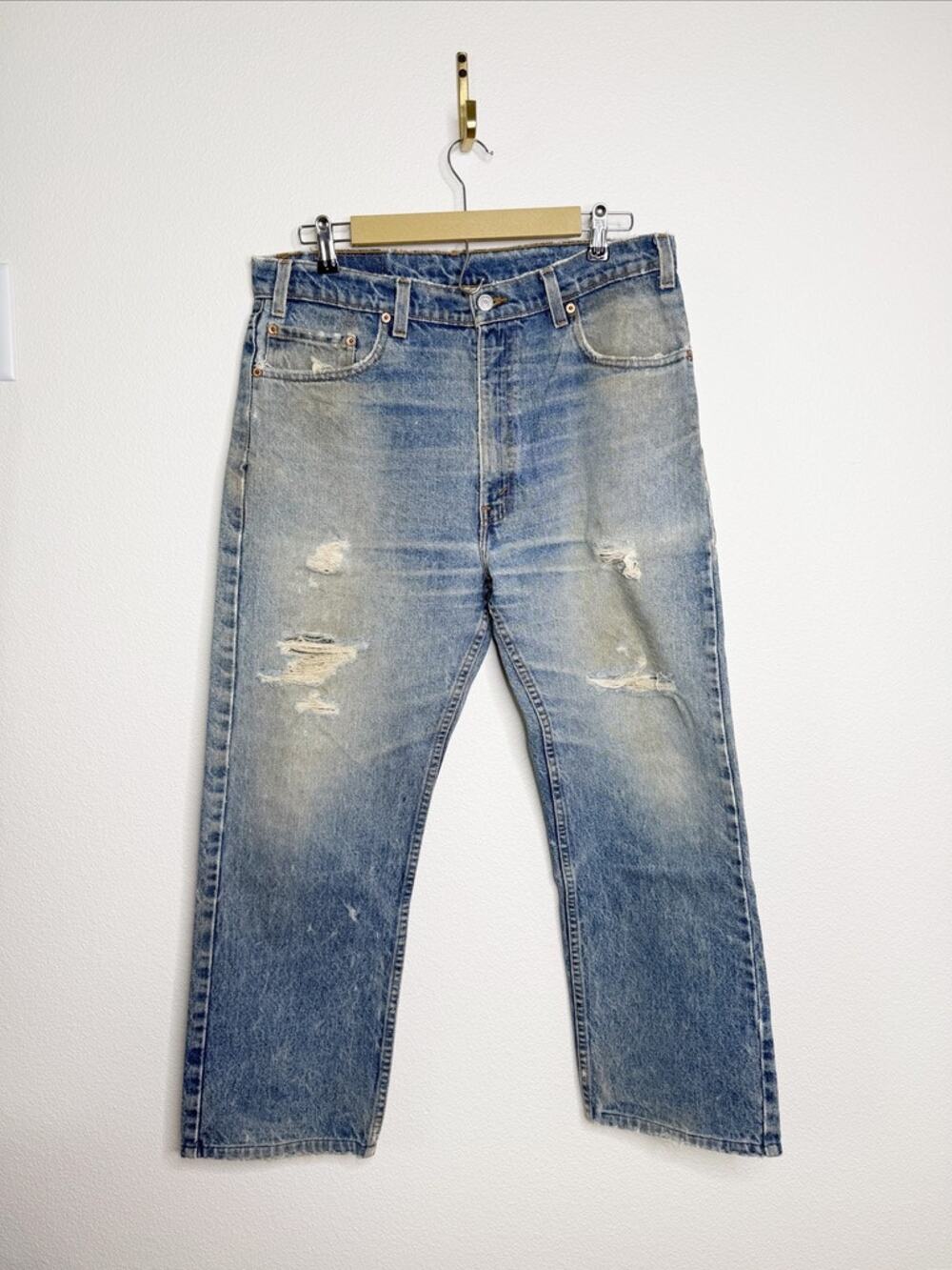 Vintage Levi's 505s Medium Wash Distressed Jeans 36 X 31